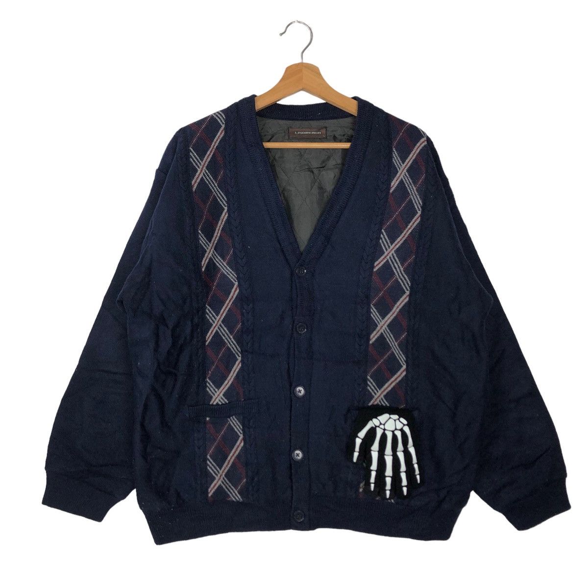 Japanese Brand VINTAGE CARDIGAN JACKET NAVAJO AZTEC DESIGN LINDBERGH JAPAN Size US L / EU 52-54 / 3 - 1 Thumbnail