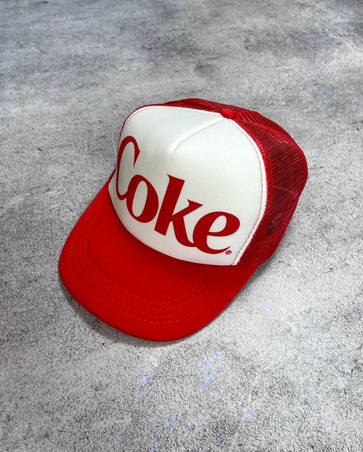 Vintage Always Coca Cola Coke White Trucker Hat Adjustable 