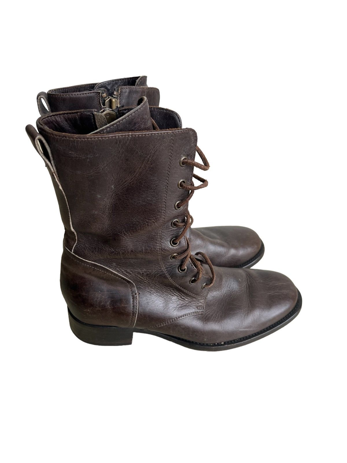 Buttero OG Buttero 🇮🇹 Carpe Diem Side Zipper Leather Combat Boots Size US 8.5 / EU 41-42 - 8 Thumbnail