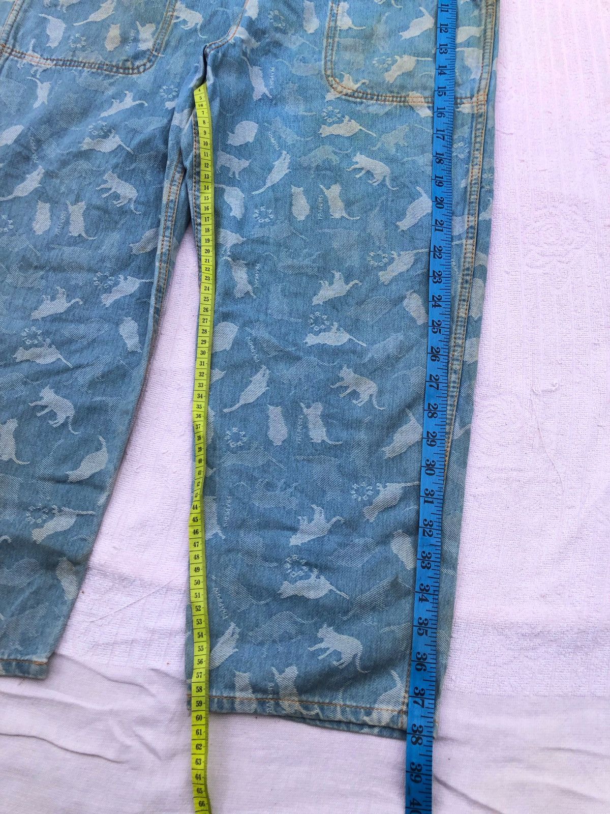 Issey Miyake × Japanese Brand × Vintage Double Waist Fraboise Monogram Cats Issey Miyake Baggy Pants Size US 33 - 8 Thumbnail