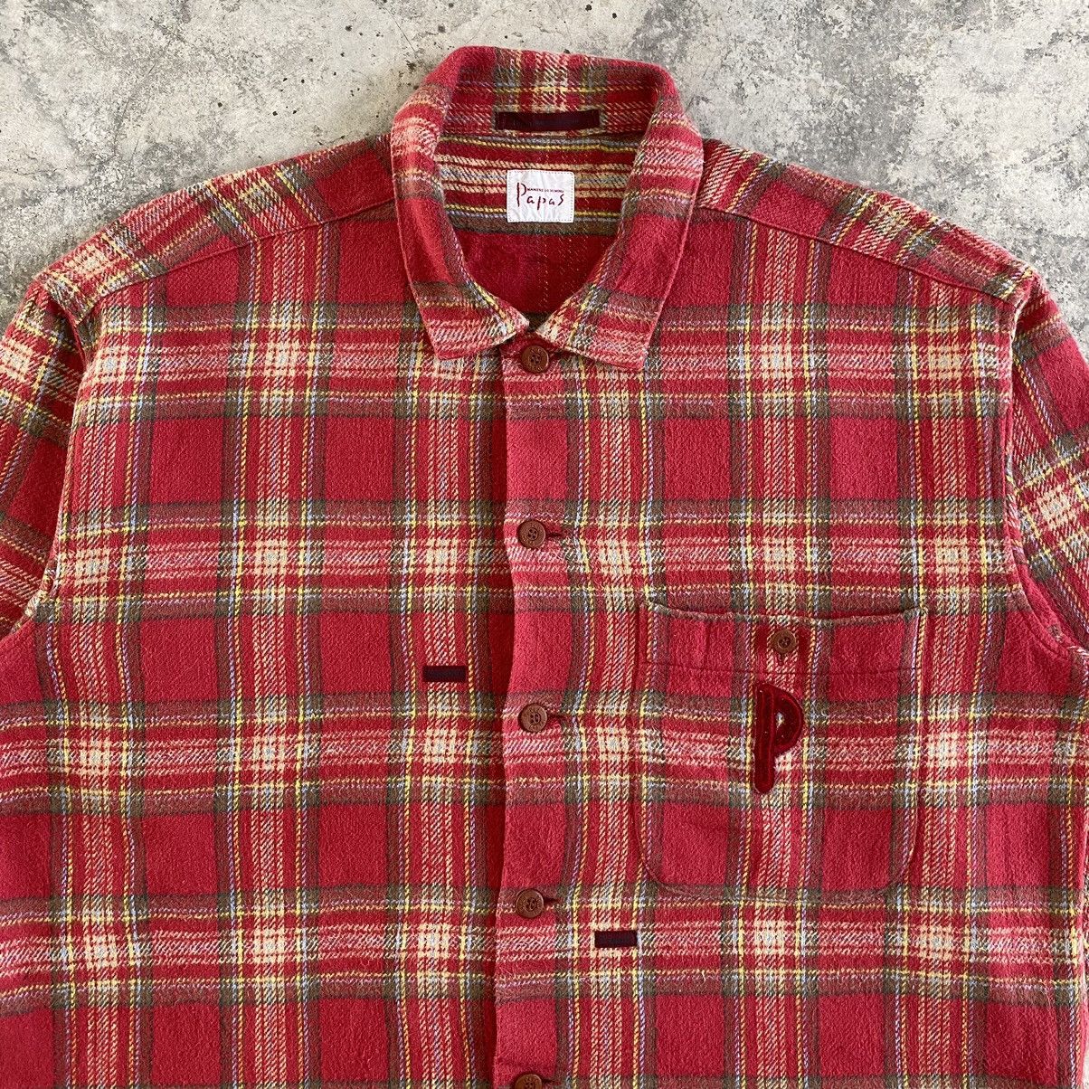 Flannel VTG Papas Wall Guy Checker Thick Flannel Shirt Size US M / EU 48-50 / 2 - 4 Thumbnail