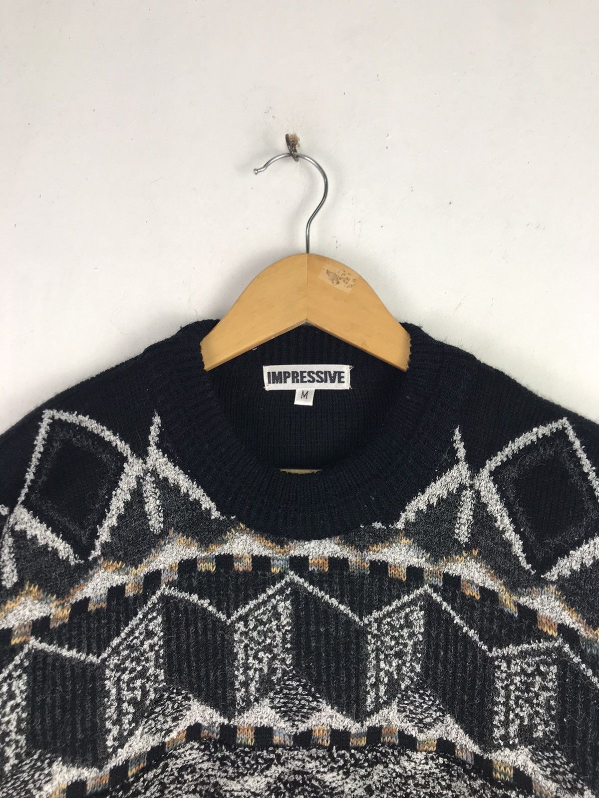 Aran Isles Knitwear × Japanese Brand × Vintage Vintage Rare Design Knitwear Inspired By Coogi Size US M / EU 48-50 / 2 - 3 Thumbnail