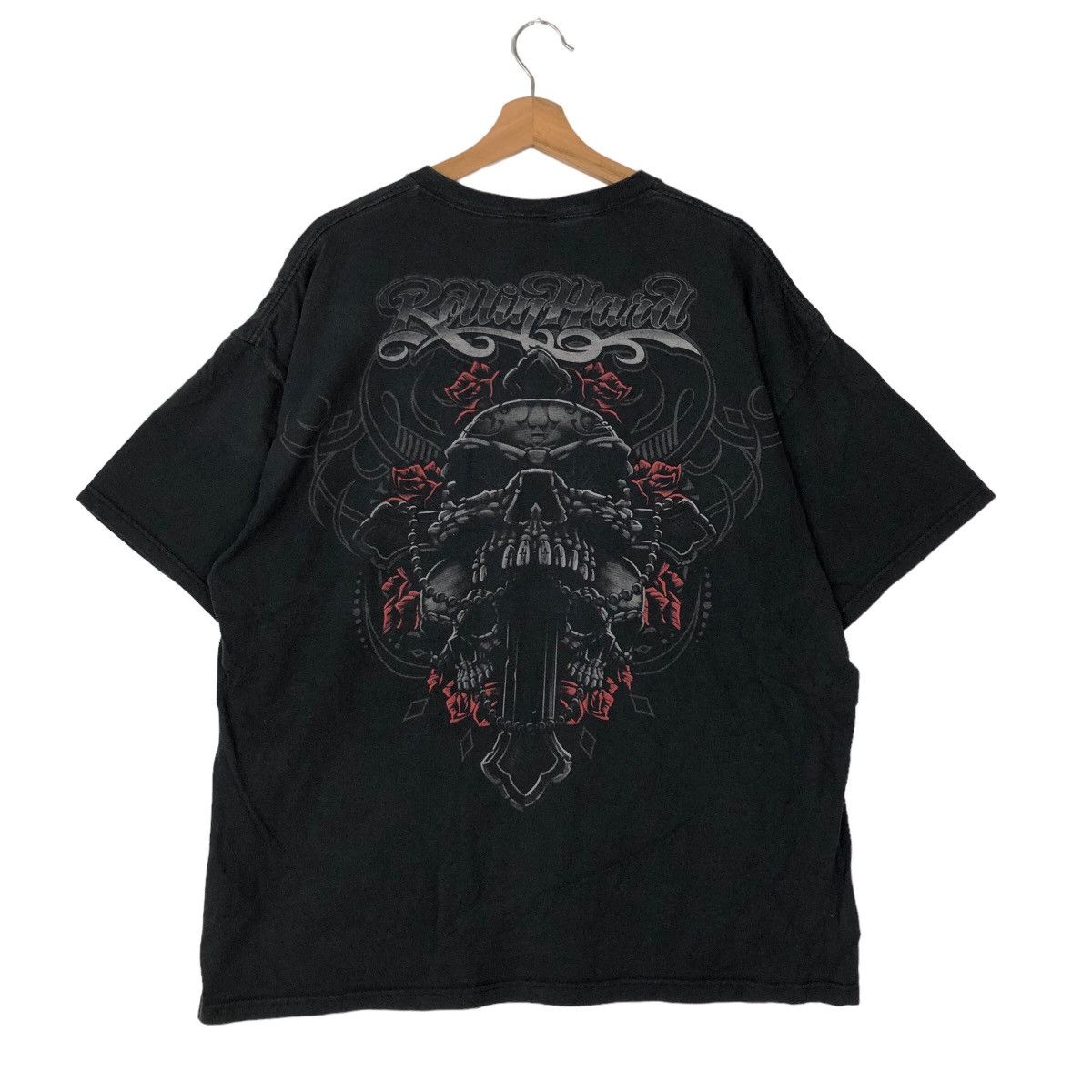 Japanese Brand VINTAGE ROLLIN HARD T-SHIRT BIG LOGO SPELL OUT PUNK DESIGN Size US M / EU 48-50 / 2 - 7 Thumbnail