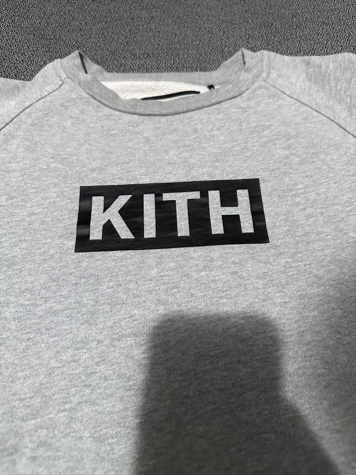 Kith Kith Heather Gray Box Logo Crewneck | Grailed