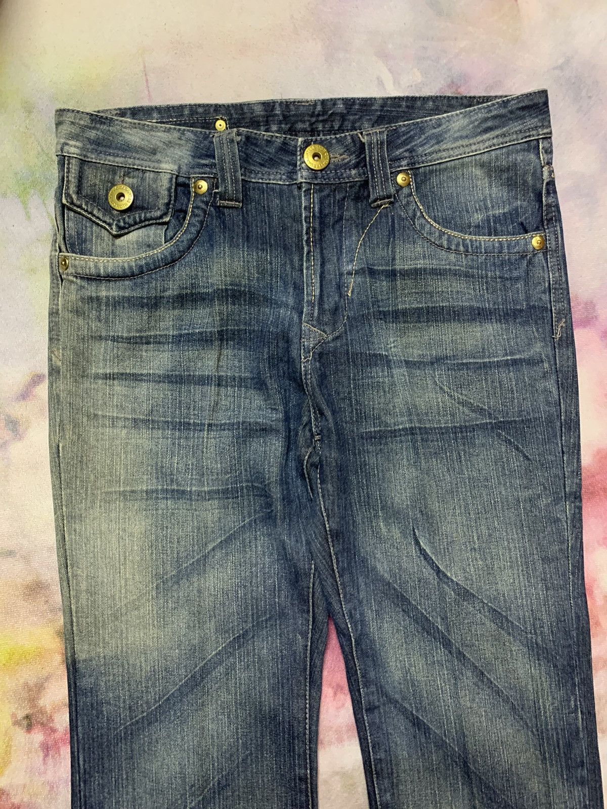Hysteric Glamour × Japanese Brand × Tornado Mart Flare Japanese Brand Mud Washed Denim Size US 34 / EU 50 - 3 Thumbnail