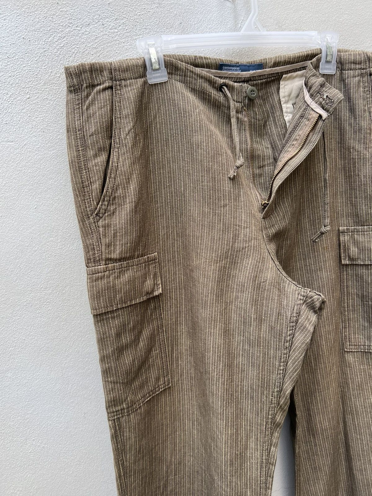 Vintage Vintage BLUEWAY Drawstring Stripe Baggy Wide Cargo Size US 34 / EU 50 - 4 Thumbnail