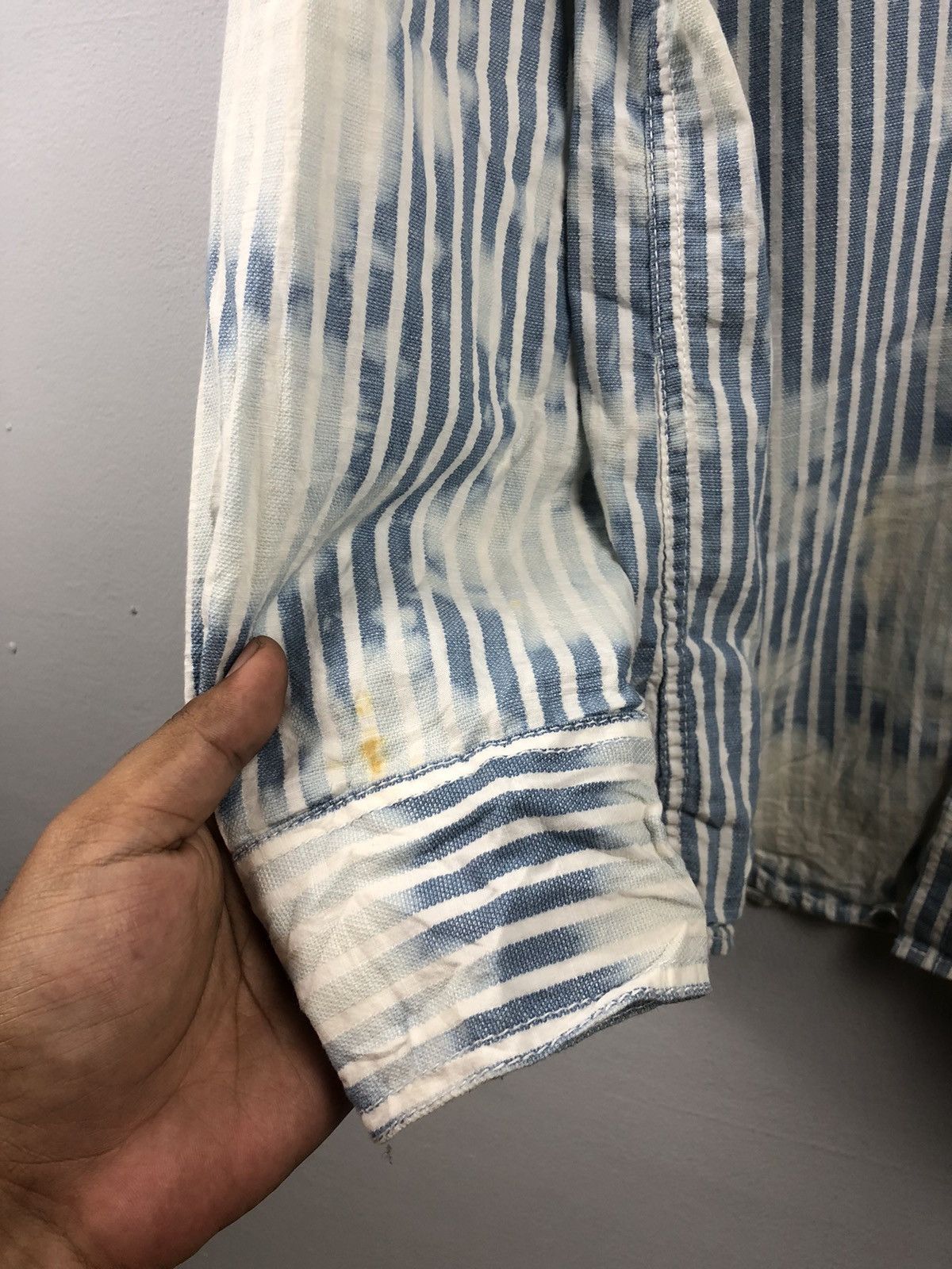 Le Grande Bleu (L.G.B.) I.N.C Concept Acid Wash Tie Dyed Button Up Shirt Size US L / EU 52-54 / 3 - 7 Thumbnail