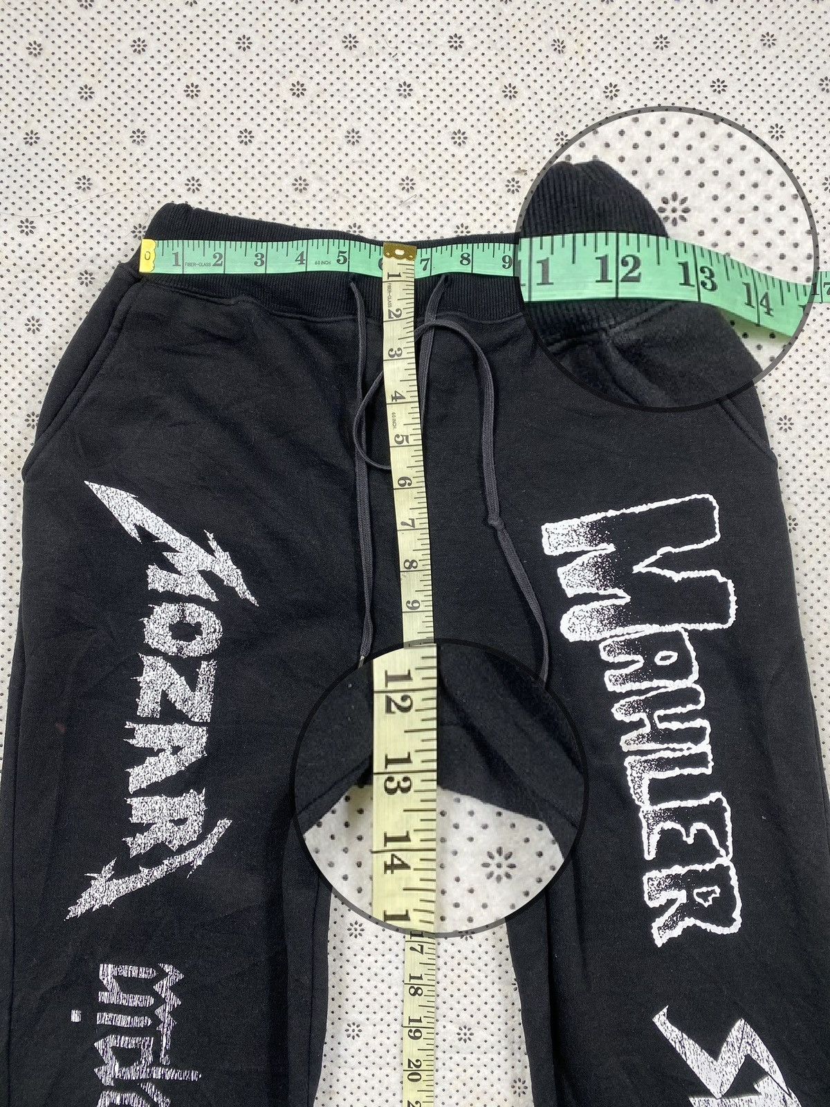 Japanese Brand Joggerpant With Iconic Heavymetal Band Font Size US 35 - 3 Thumbnail