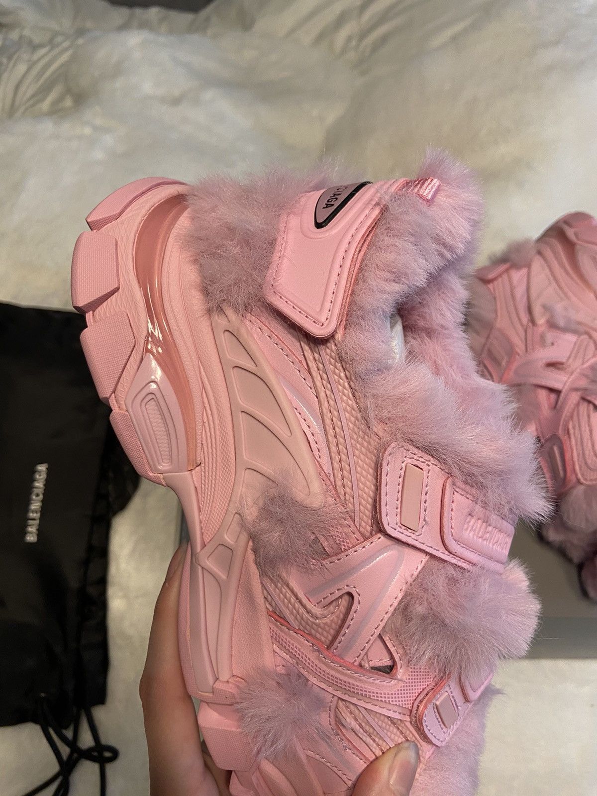 Balenciaga Balenciaga Track 2 Fur Sandals Size US 8 / IT 38 - 9 Thumbnail