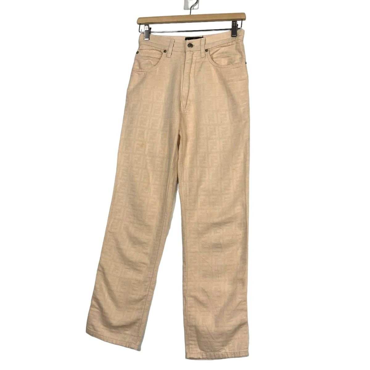 Fendi × Vintage 💥VINTAGE FENDI FF ZUCCA MONOGRAM COTTAN PANT Size 28" / US 6 / IT 42 - 3 Thumbnail