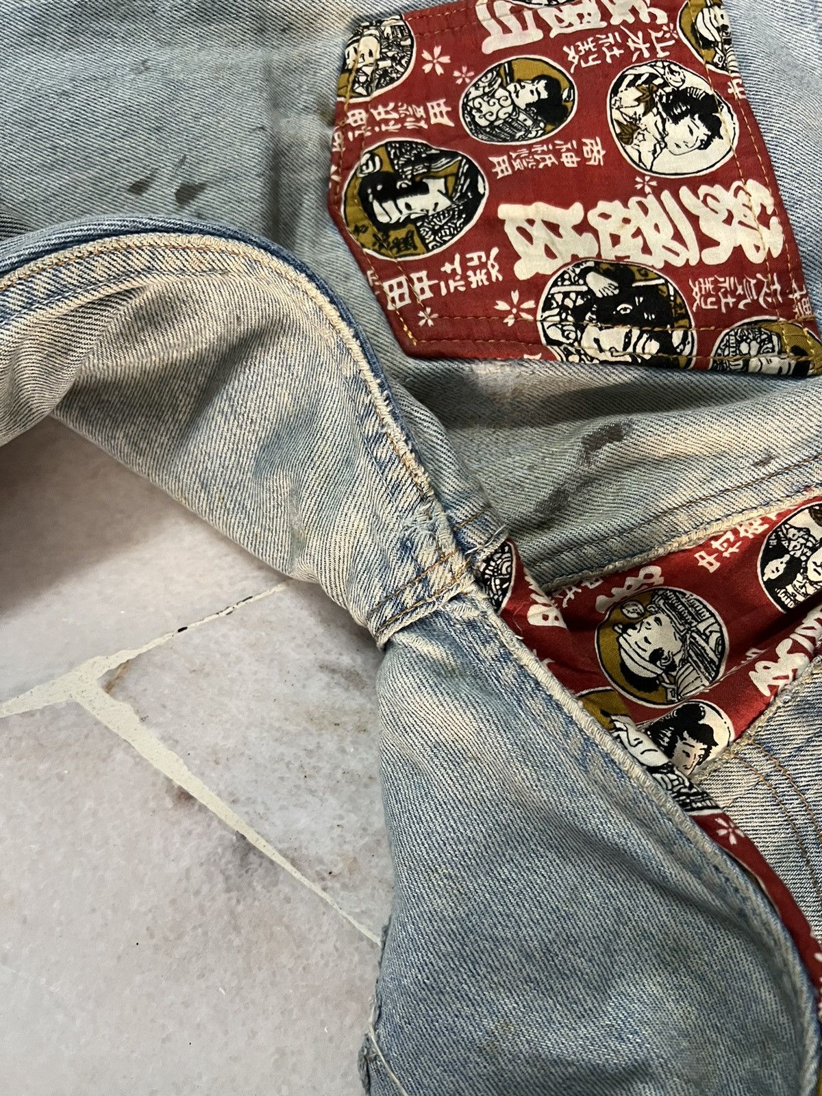 If Six Was Nine × Levi's LAST DROP 🔥Vintage 90’s Levis 501 Distressed Denim Jeans Size US 30 / EU 46 - 10 Thumbnail