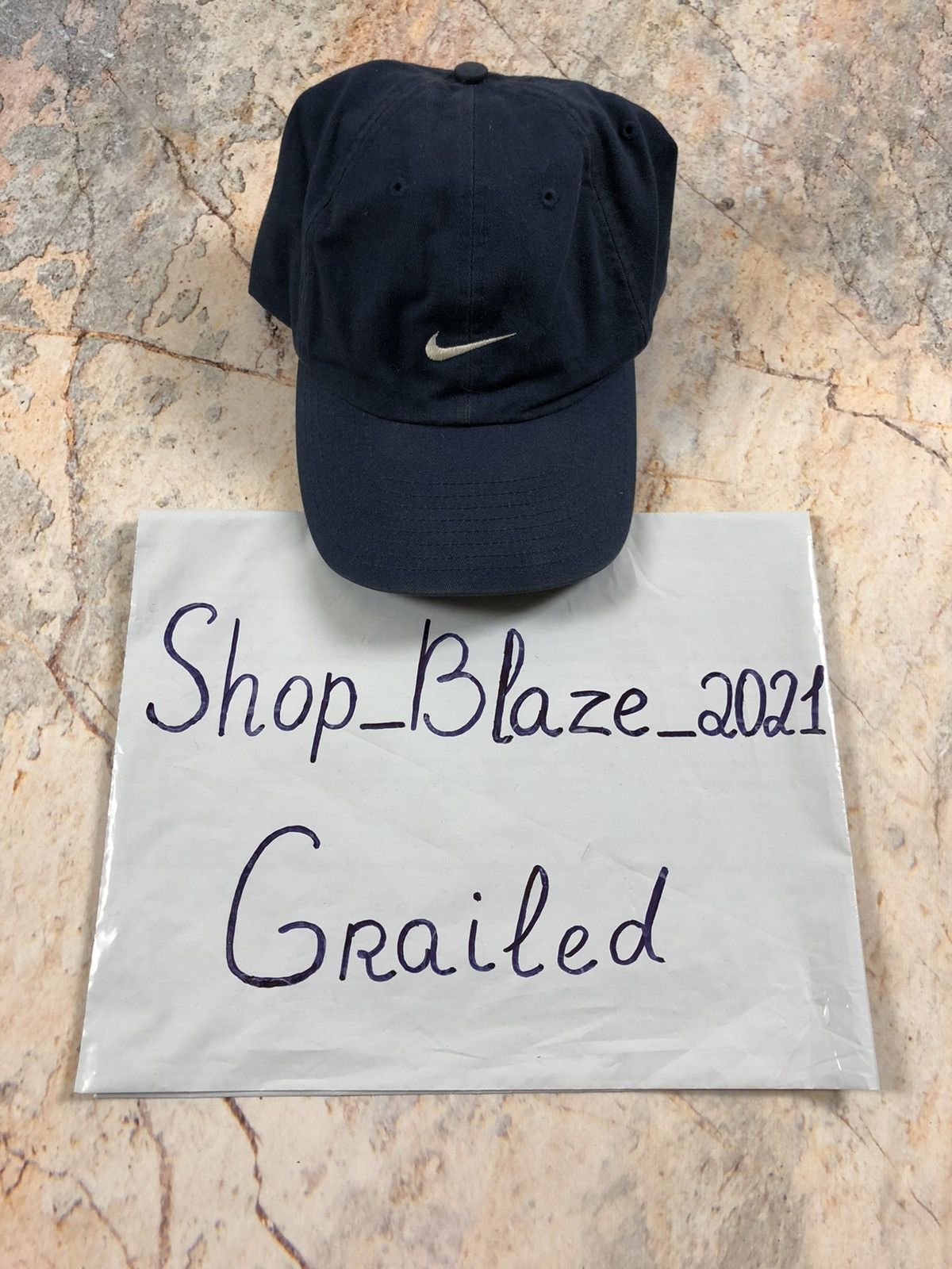 Nike × Vintage Nike vintage blue logo cap Size ONE SIZE - 2 Thumbnail