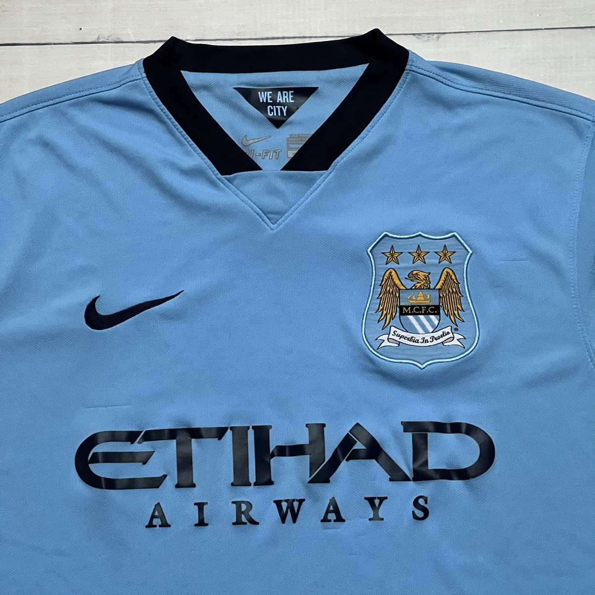 Fila Nike Manchester City Tee Tshirt Jersey Blue Home Kit Etihad Size US L / EU 52-54 / 3 - 4 Thumbnail