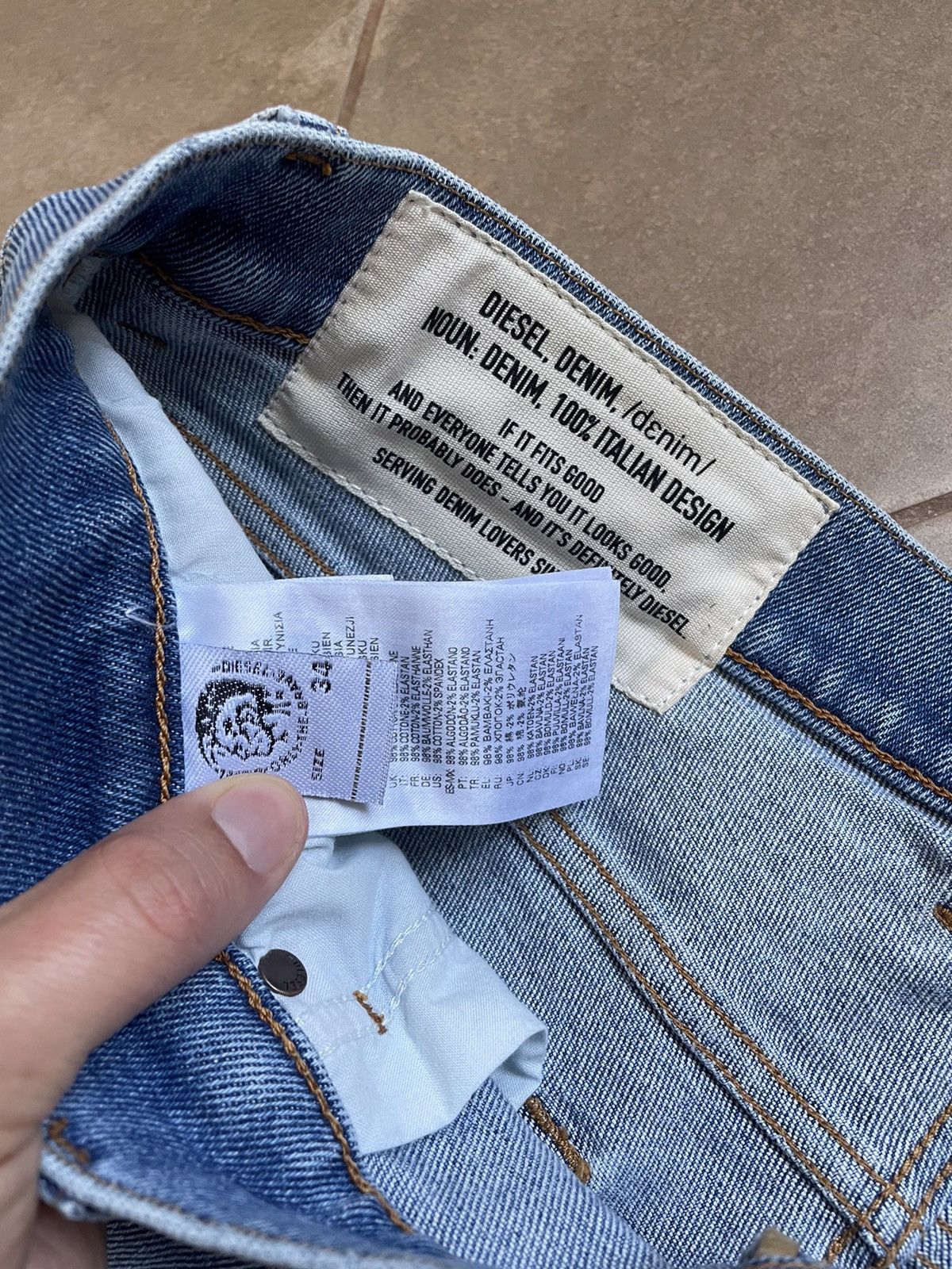 Designer × Diesel DIESEL Y2K DENIM JEANS PANTS Size US 34 / EU 50 - 5 Thumbnail