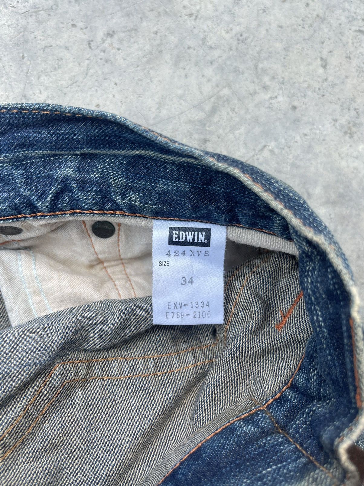 Edwin × Vintage Vintage Edwin Straight Cut Distressed Jeans Size US 36 / EU 52 - 5 Thumbnail