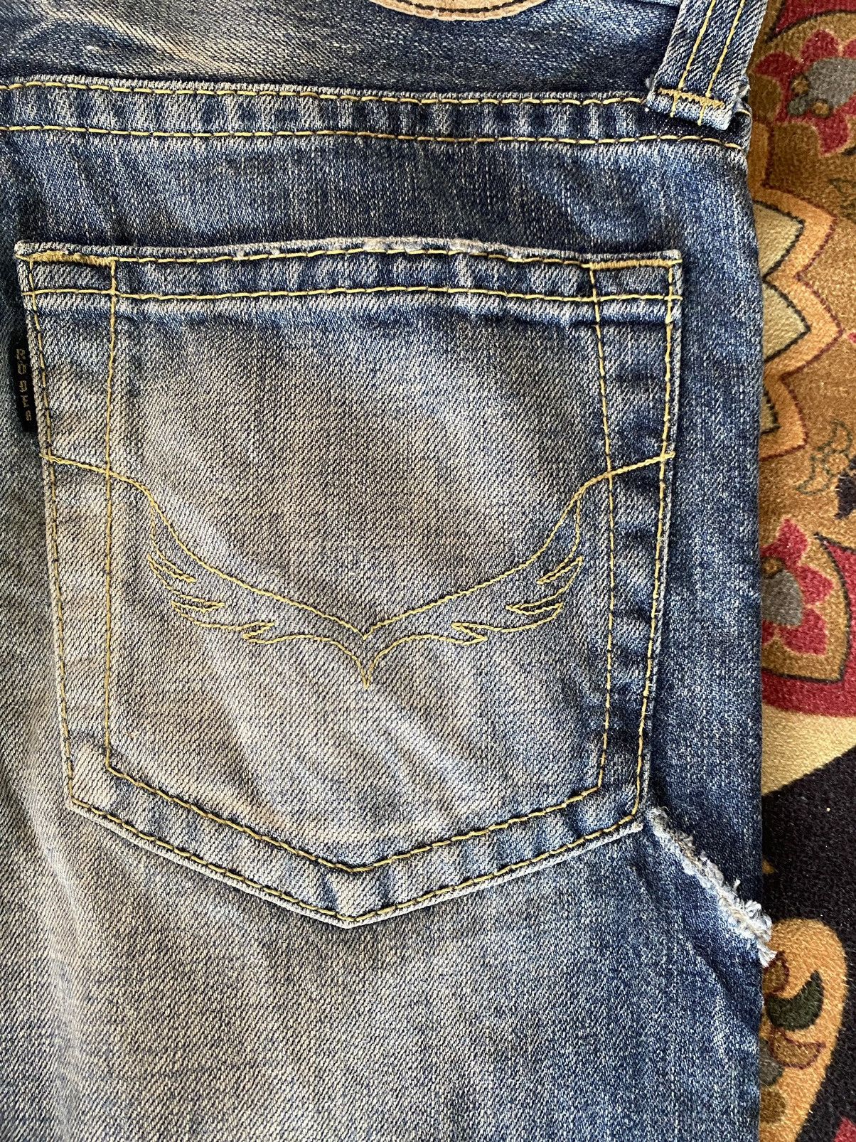 Hysteric Glamour 🔥RARE🔥Vintage Rodeo Crowns Flare Distressed Denim 29 Size 29" - 7 Thumbnail