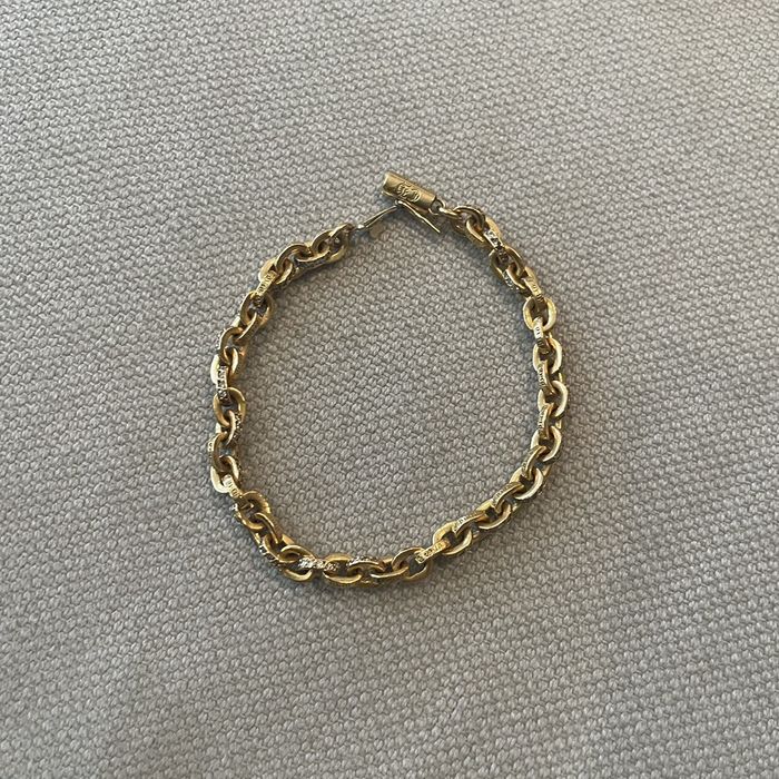 Chrome Hearts Chrome Hearts 22k Gold Paper Chain Bracelet with Diamonds