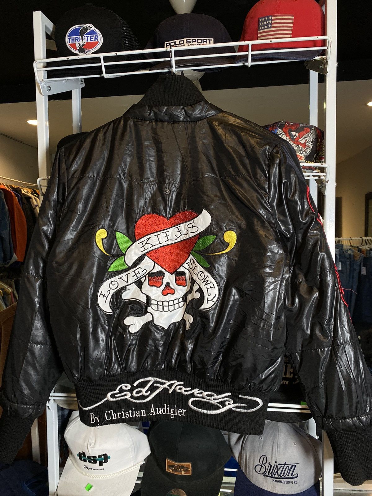 Ed Hardy 🔥Ed Hardy Christian Audigier Embroidery Puffer Jacket RARE Size US S / EU 44-46 / 1 - 4 Thumbnail