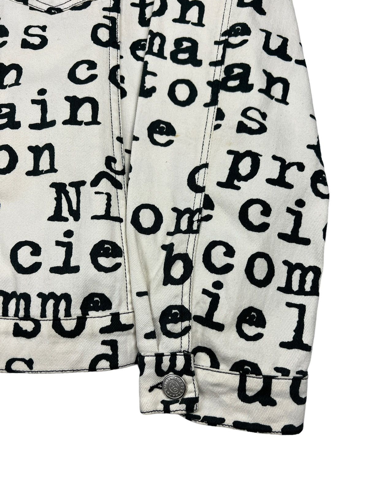 Jean Charles De Castelbajac Vintage Castelbajac ‘Wording” Denim Trucker Jacket Size US L / EU 52-54 / 3 - 4 Thumbnail