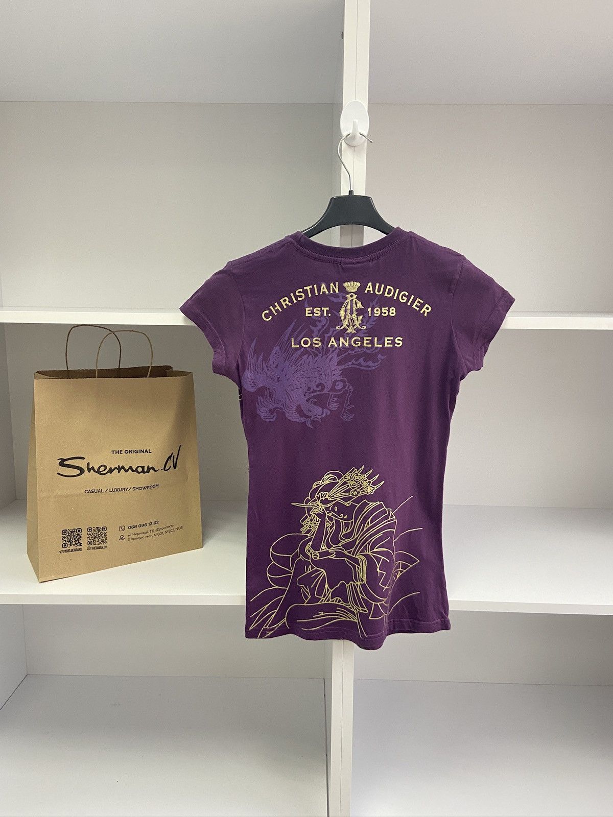 Christian Audigier × Ed Hardy × Vintage Vintage Christian Audigier T-Shirt Los Angeles Big Logo Size L / US 10 / IT 46 - 6 Thumbnail