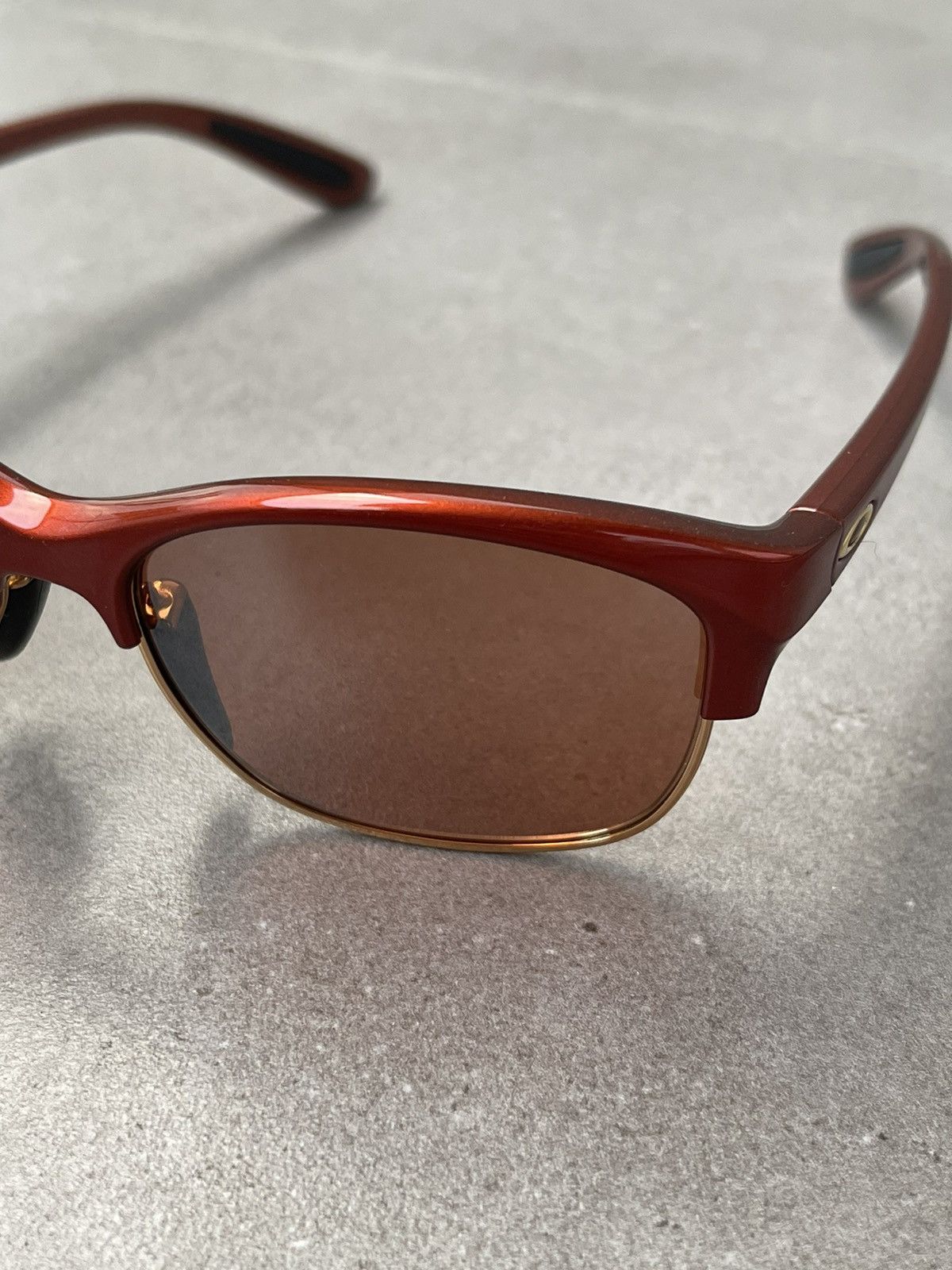 image of Oakley Oo9204-07 "rsvp" Gold Terracotta Sunglasses in Terracotta Gold, Men's