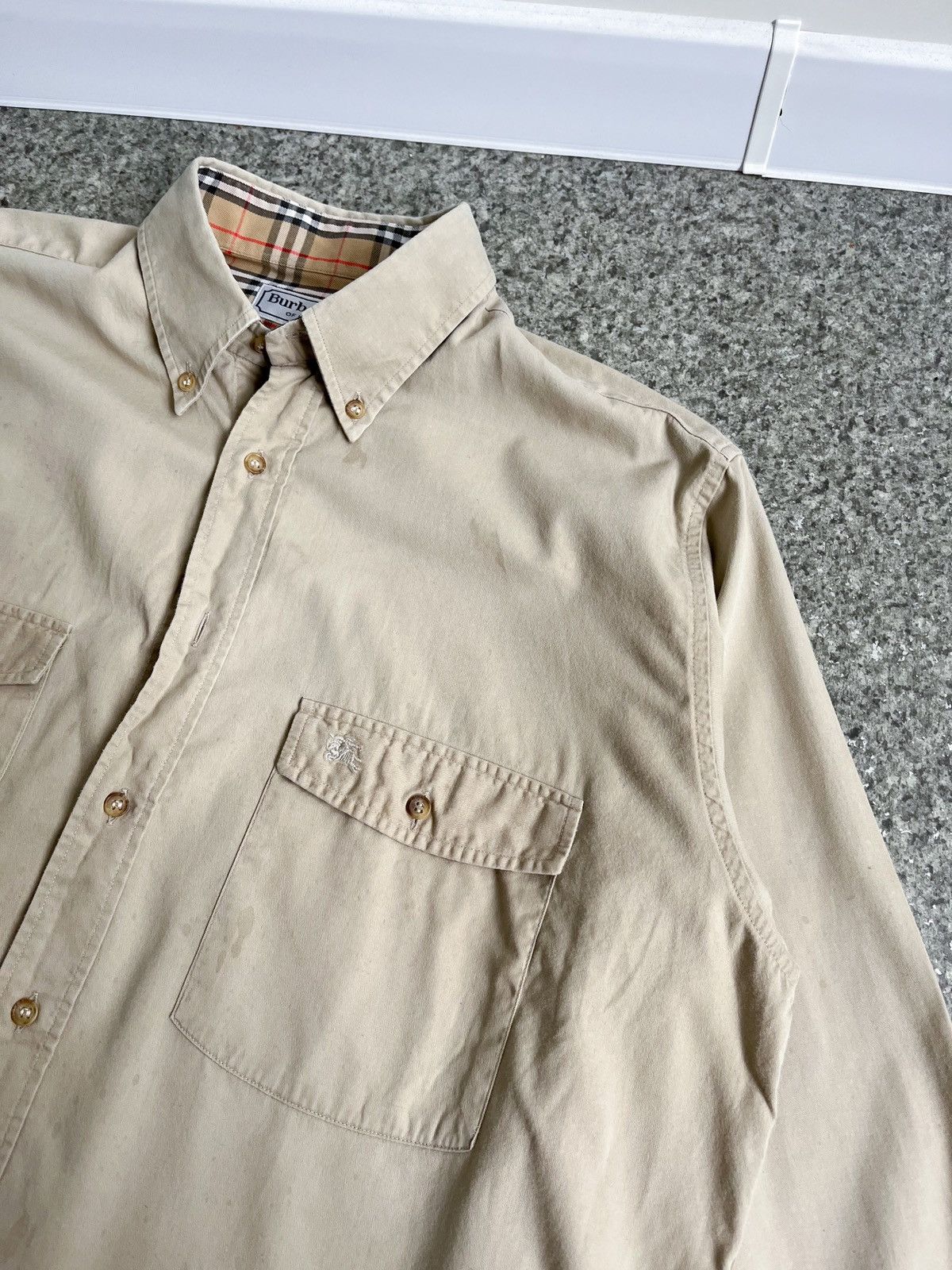 Burberry × Vintage VINTAGE 90’s BURBERRY NOVA CHECK SHIRT SIZE L 16/5 Size US L / EU 52-54 / 3 - 3 Thumbnail