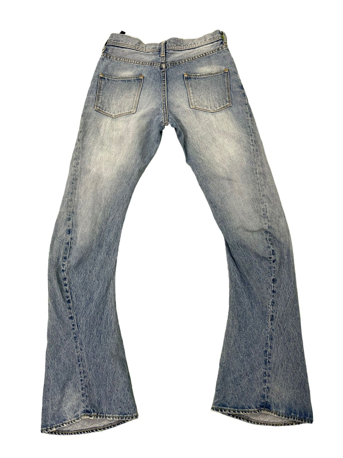 Japanese Brand Flare Jeans WJK Japan Distress Banana Curv Leg Boot Cut 6🟦0 Size US 30 / EU 46 - 11 Thumbnail