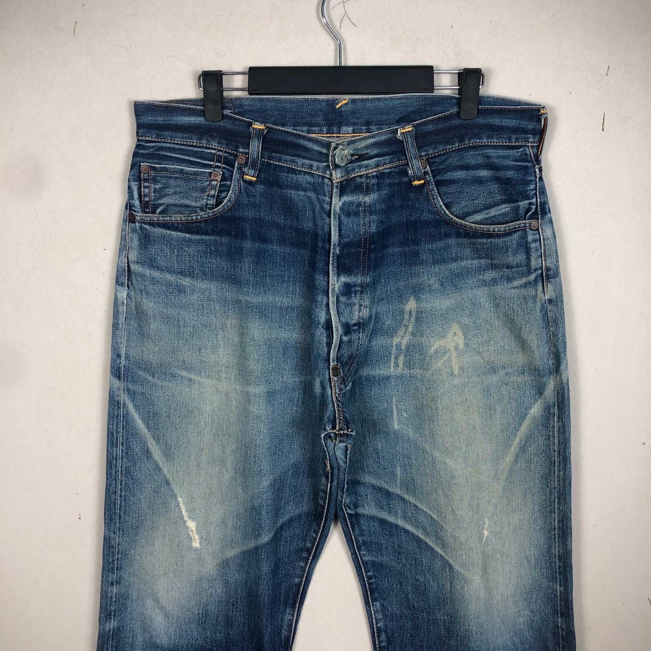 Evisu Distressed Evisu Selvedge Trash Jeans Destroyed Denim Size US 35 - 4 Thumbnail