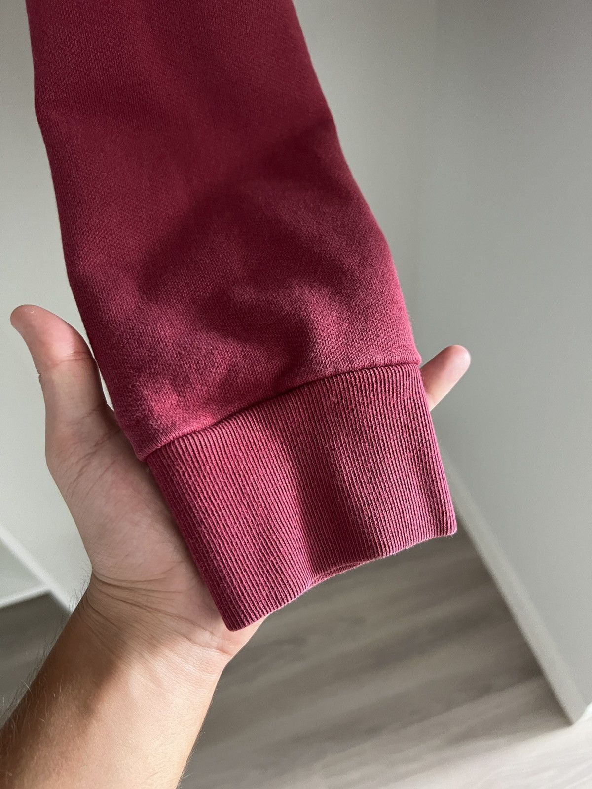 Maison Kitsune Maison Kitsune Burgundy Cotton Sweatshirt Size XL / US 12-14 / IT 48-50 - 4 Thumbnail