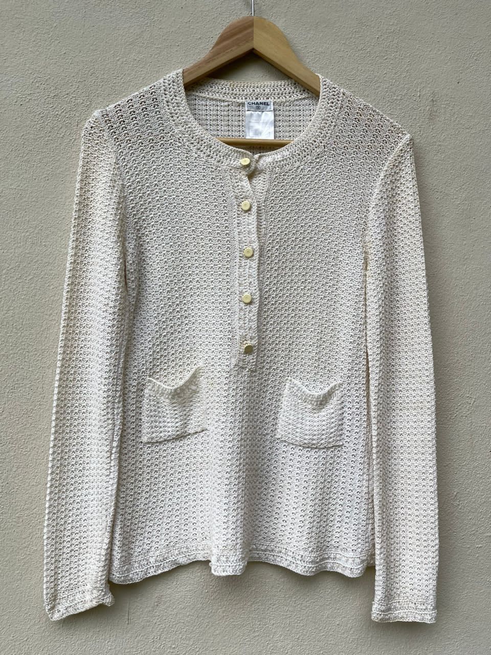 Chanel 2002 Chanel Crochet Henley Sweater Size S / US 4 / IT 40 - 8 Thumbnail