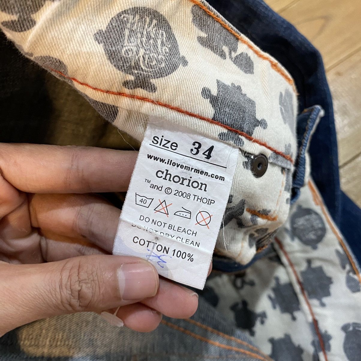 Japanese Brand Mr. Men little Miss embroidered pocket japan denim Size US 34 / EU 50 - 17 Thumbnail