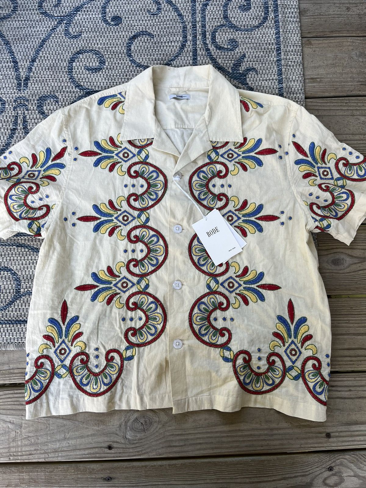 Bode Carnival Short Sleeve Button up
