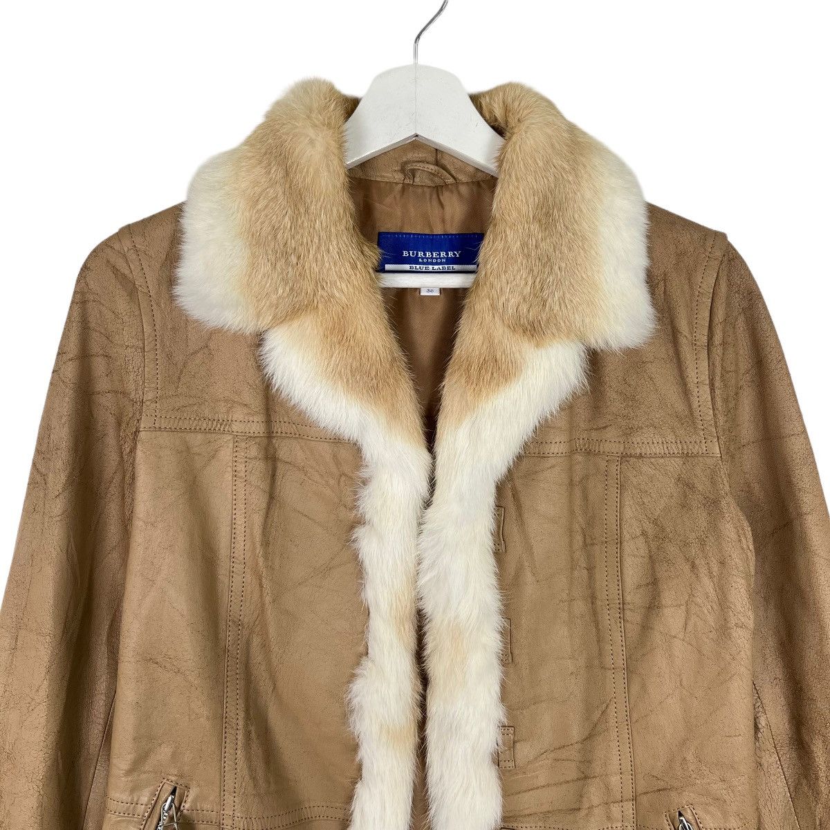 Burberry 🔥 BURBERRY LONDON BLUE LABEL REAL FUR TRIM Size M / US 6-8 / IT 42-44 - 3 Thumbnail