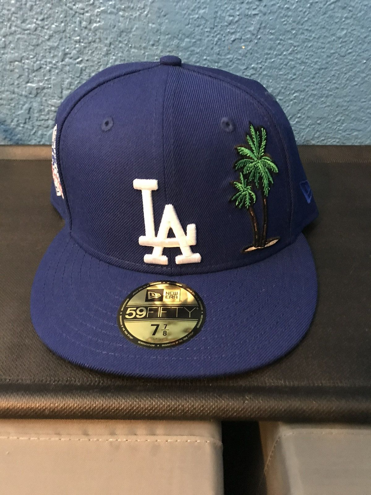 New Era New Era LA D Blue Palm Tree 60th Anniversary 59Fifty 7 7/8 ...