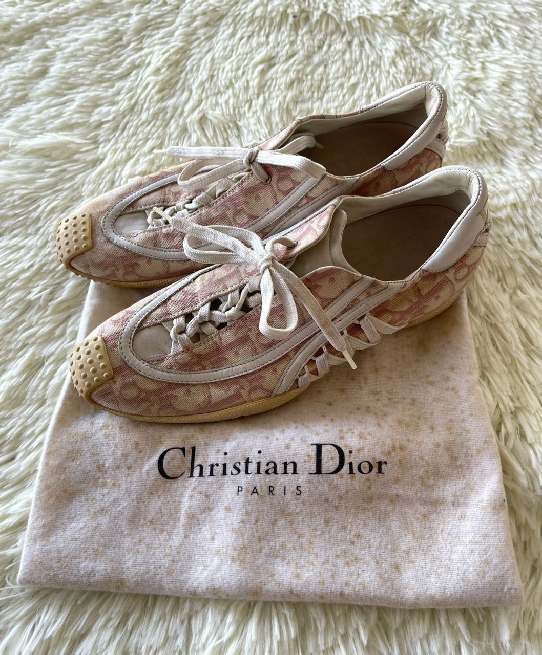Christian Dior Monsieur Christian Dior Pink Monogram Low Top Sneaker Shoes Size US 6.5 / IT 36.5 - 1 Thumbnail