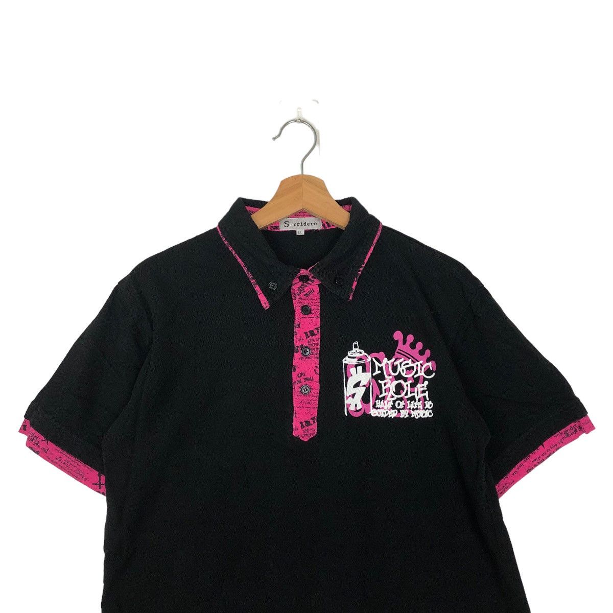 Japanese Brand VINTAGE SORRIDERE COLLAR BIG LOGO HYSTERIC GLAMOUR Size US L / EU 52-54 / 3 - 3 Thumbnail