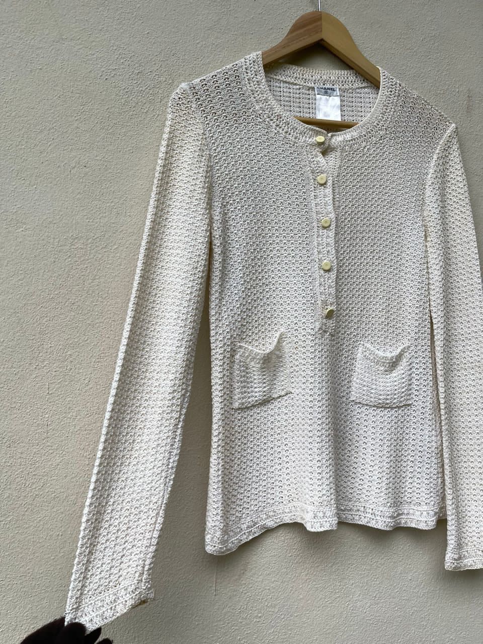 Chanel 2002 Chanel Crochet Henley Sweater Size S / US 4 / IT 40 - 11 Thumbnail
