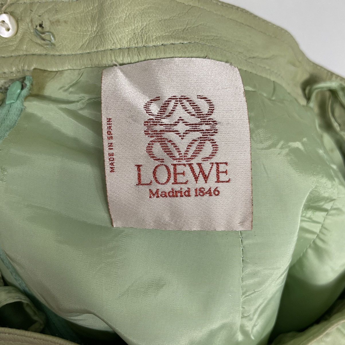 Loewe × Vintage 💥LOEWE MADRID NAPA LEATHER MINI SKIRT Size 27" / US 4 / IT 40 - 7 Thumbnail