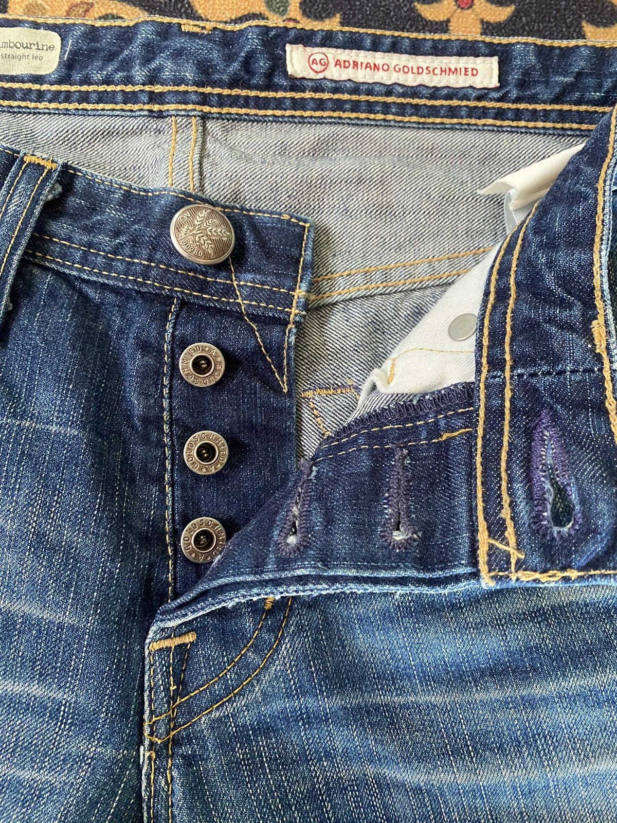 AG Adriano Goldschmied × Vintage 🔥RARE🔥Vintage AG Adriano Goldschmied Blue Faded Jeans Size US 31 - 8 Thumbnail