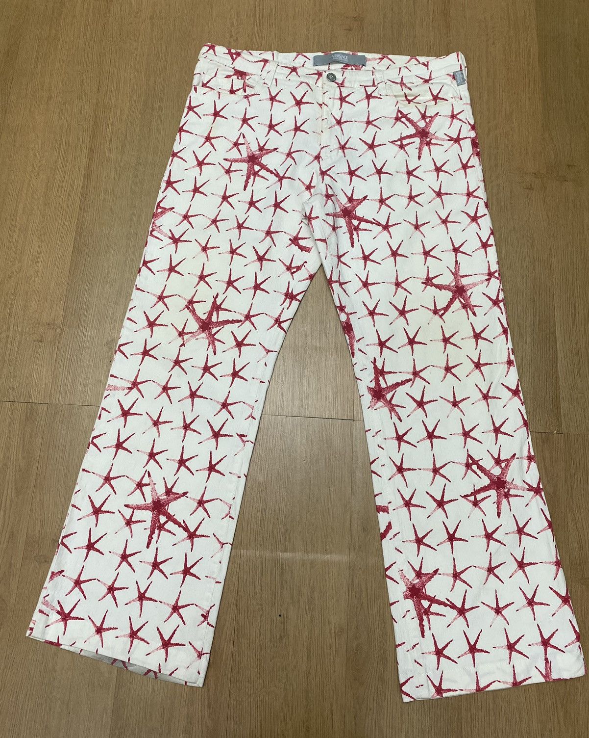 Versace Rare Vintage Versace Jeans Couture Starfish Design Pants Size US 36 / EU 52 - 1 Thumbnail