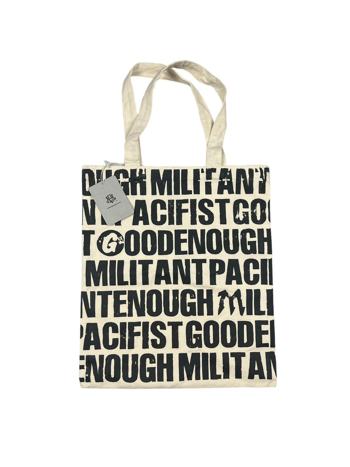 Goodenough NWT Good Enough x Militant Pacifist Canvas Tote Bag | Grailed