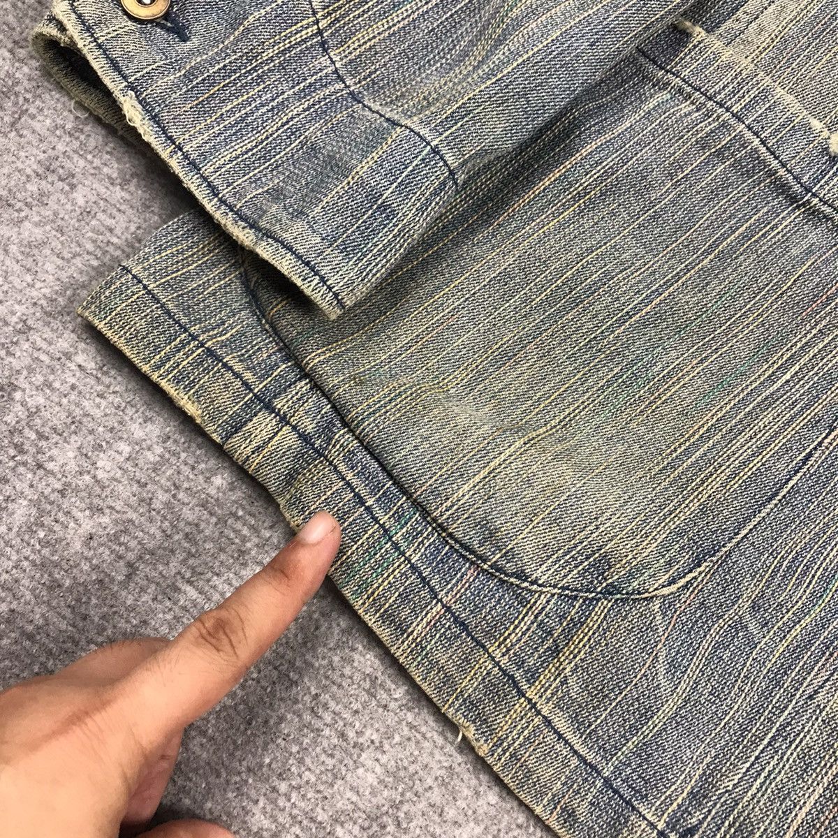 Blue Blue Japan × Japanese Brand DENIM JAPANESE BUTTON UP JACKET Size US L / EU 52-54 / 3 - 6 Thumbnail