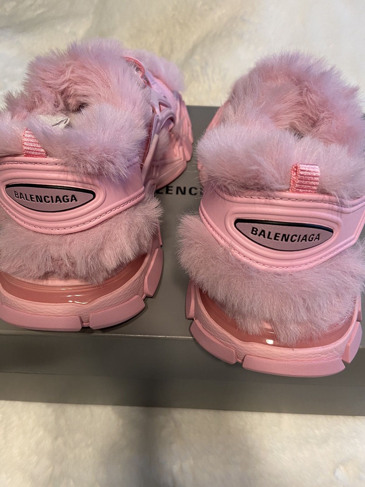 Balenciaga Balenciaga Track 2 Fur Sandals Size US 8 / IT 38 - 6 Thumbnail