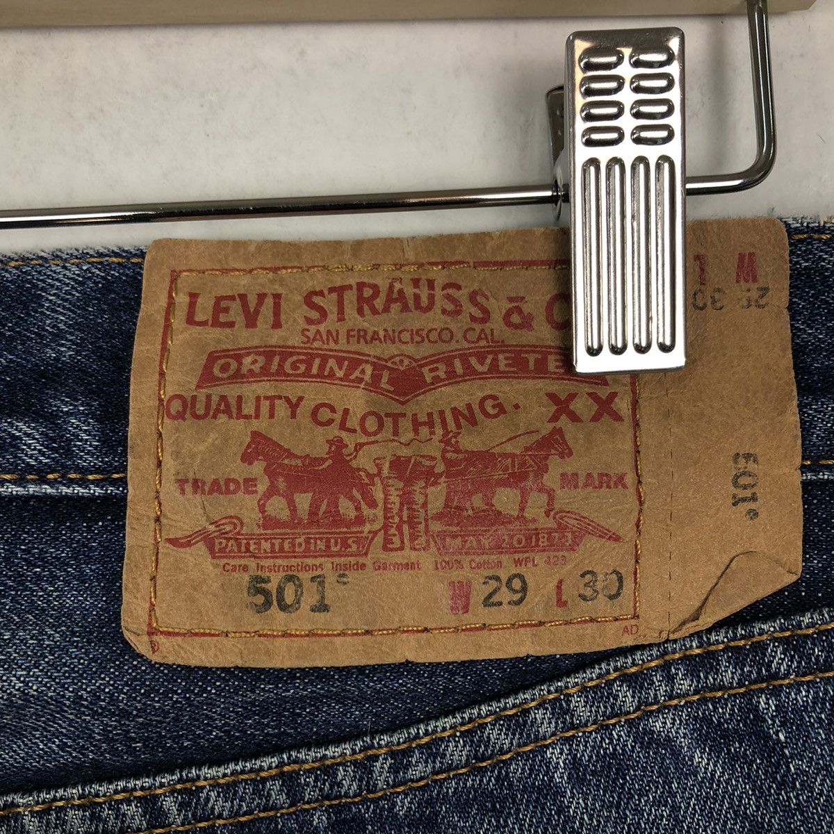Levi's VINTAGE LEVI’ S ORIGINAL 501 DENIM STRAIGHT CUT Size US 30 / EU 46 - 9 Thumbnail
