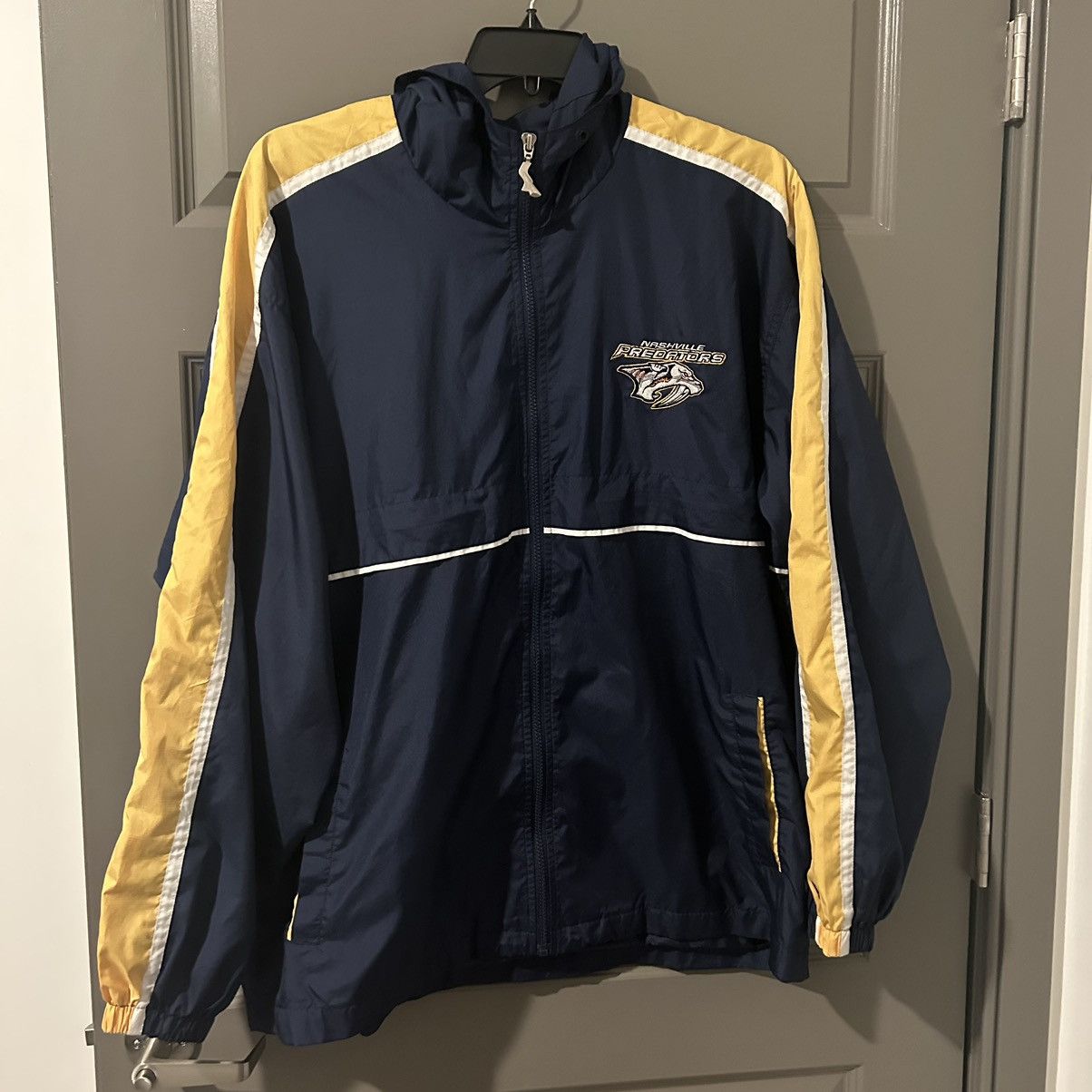 Veste Coupe-vent Vintage Nashville Predators (NHL) - Taille M - Bleu - Marque CCM - Occasion