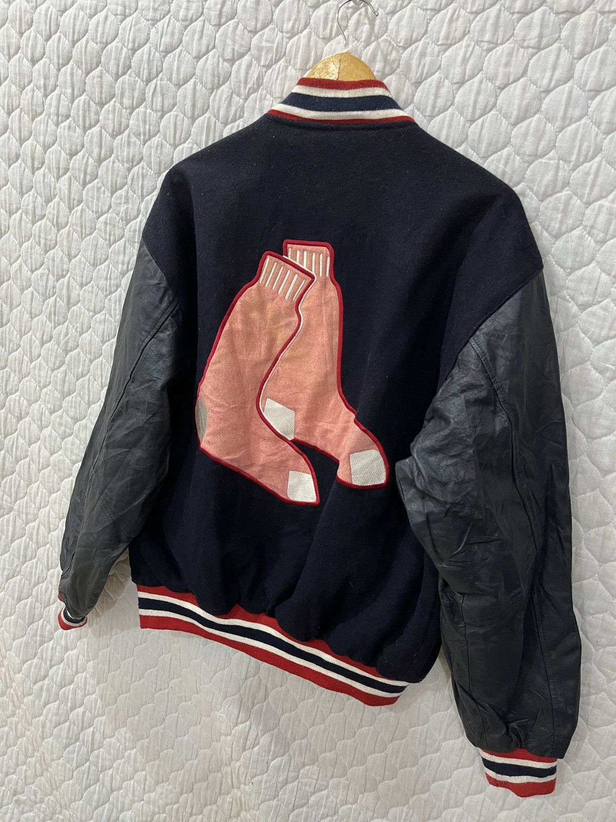 Other (Rrrr). RED SOX VARSITY LEATHER SLEEVE JACKET Size US M / EU 48-50 / 2 - 4 Thumbnail