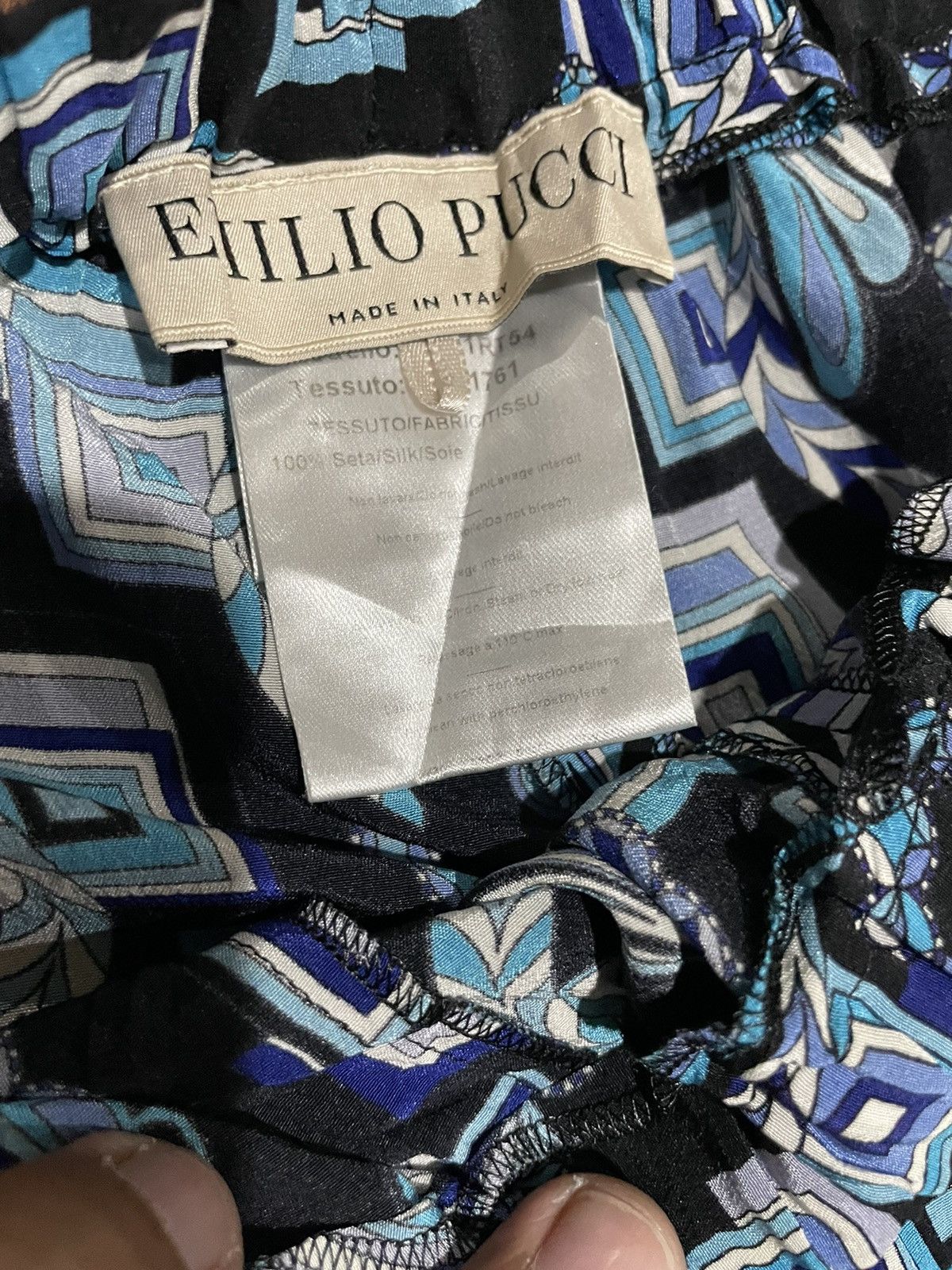 Emilio Pucci Emilio Pucci 💯 Silk Full-print Distressed Drawstring Pants Size 27" / US 4 / IT 40 - 14 Thumbnail