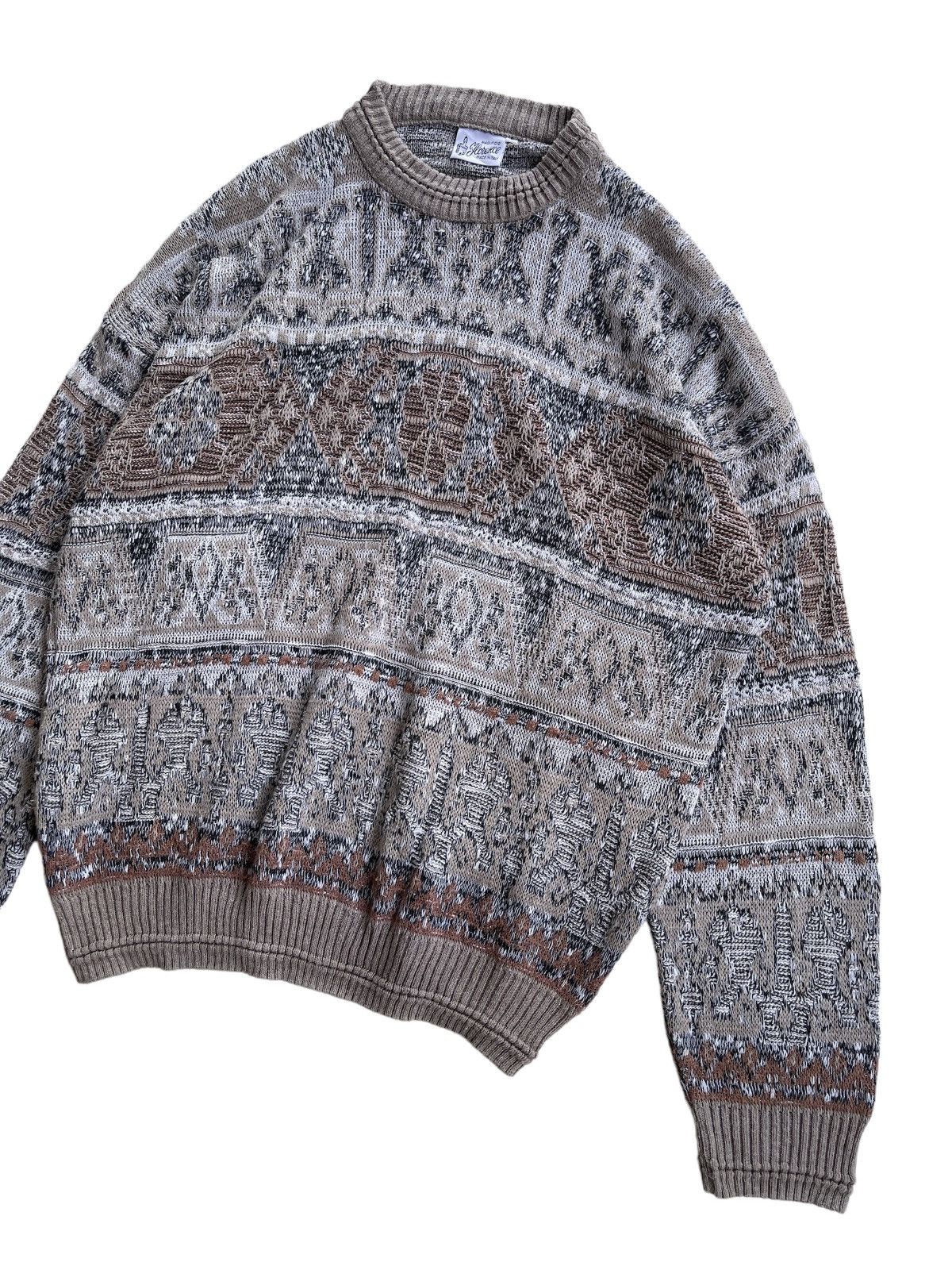 Vintage Vintage Maglificio Florence Cable Knitted Native Sweater Size US L / EU 52-54 / 3 - 5 Thumbnail