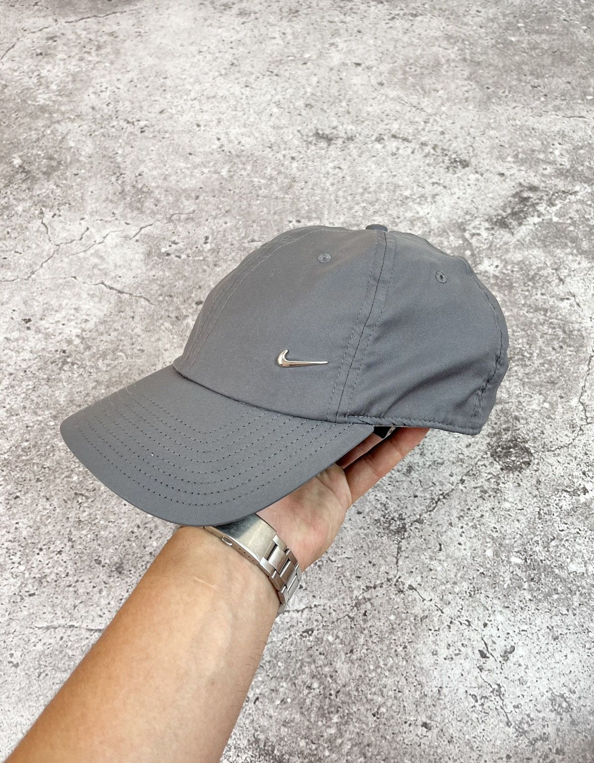 Nike Nike Grey Metal Swoosh Logo Cap Size ONE SIZE - 2 Thumbnail