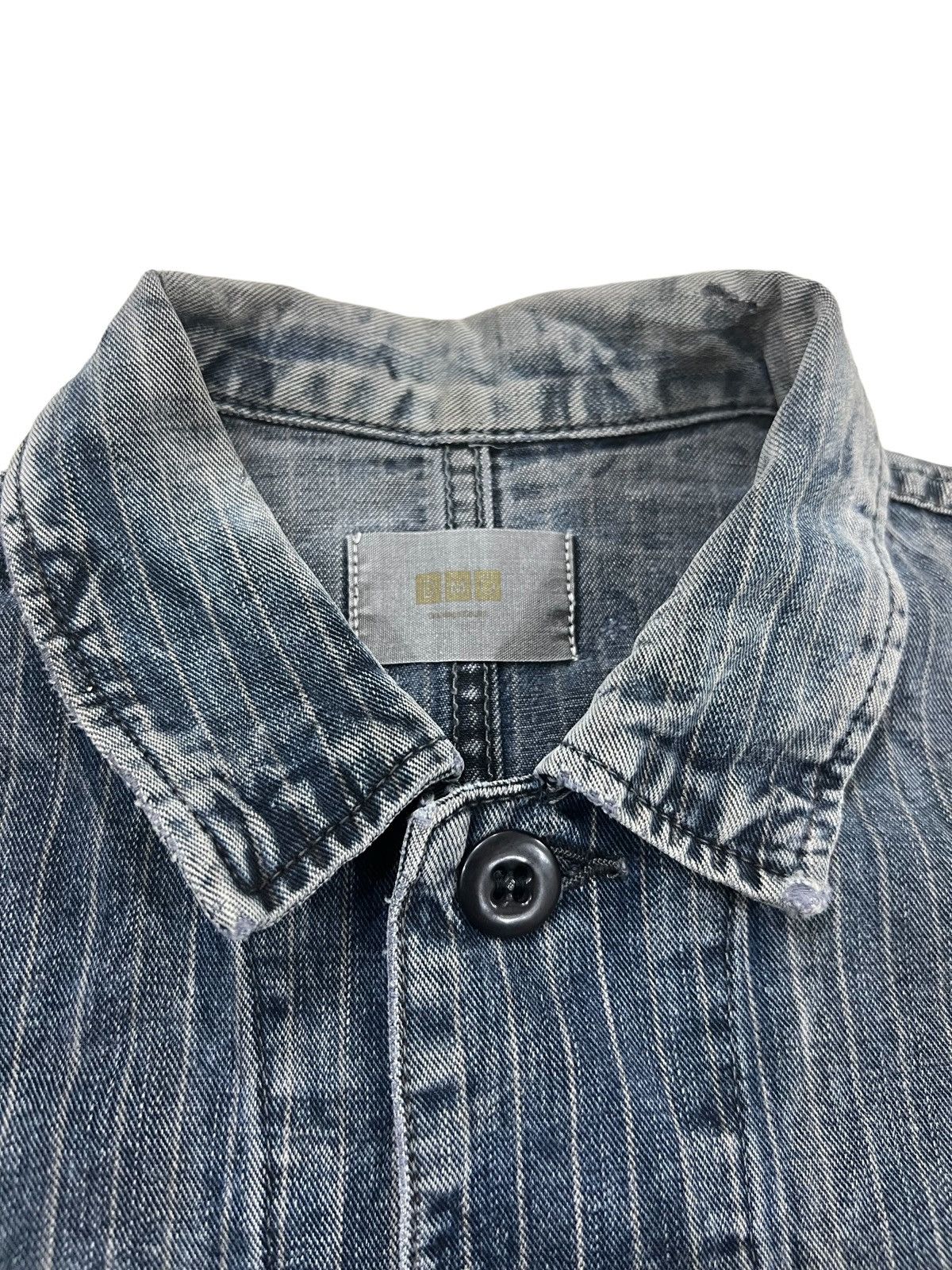 45rpm 90s Domingo 🇯🇵 Indigo Dye Stripe 4 Pockets Workwear Jacket Size US S / EU 44-46 / 1 - 4 Thumbnail